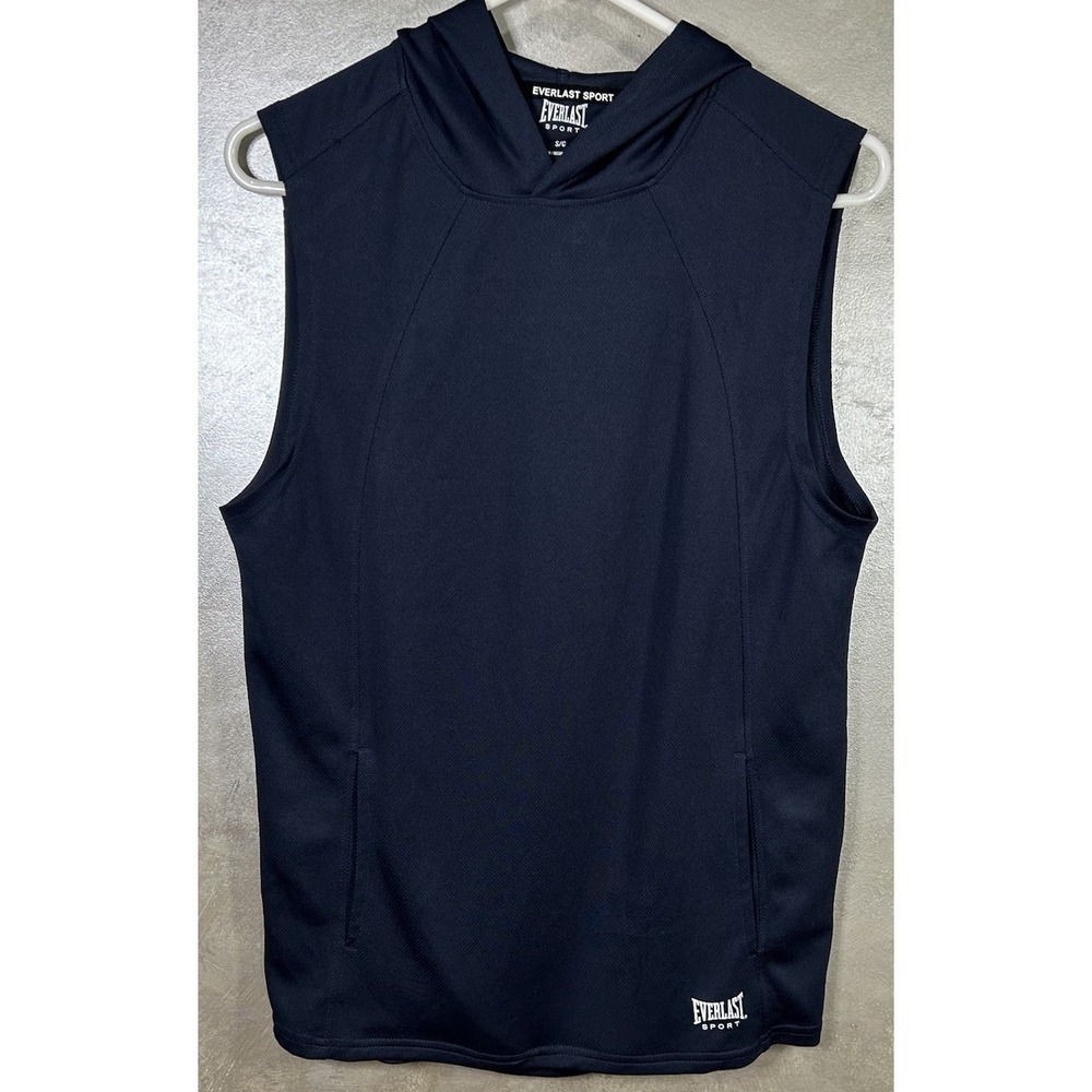 EverLast Sports Sleeveless Workout Hoodie‎ Activewear Gym Blue Size Small